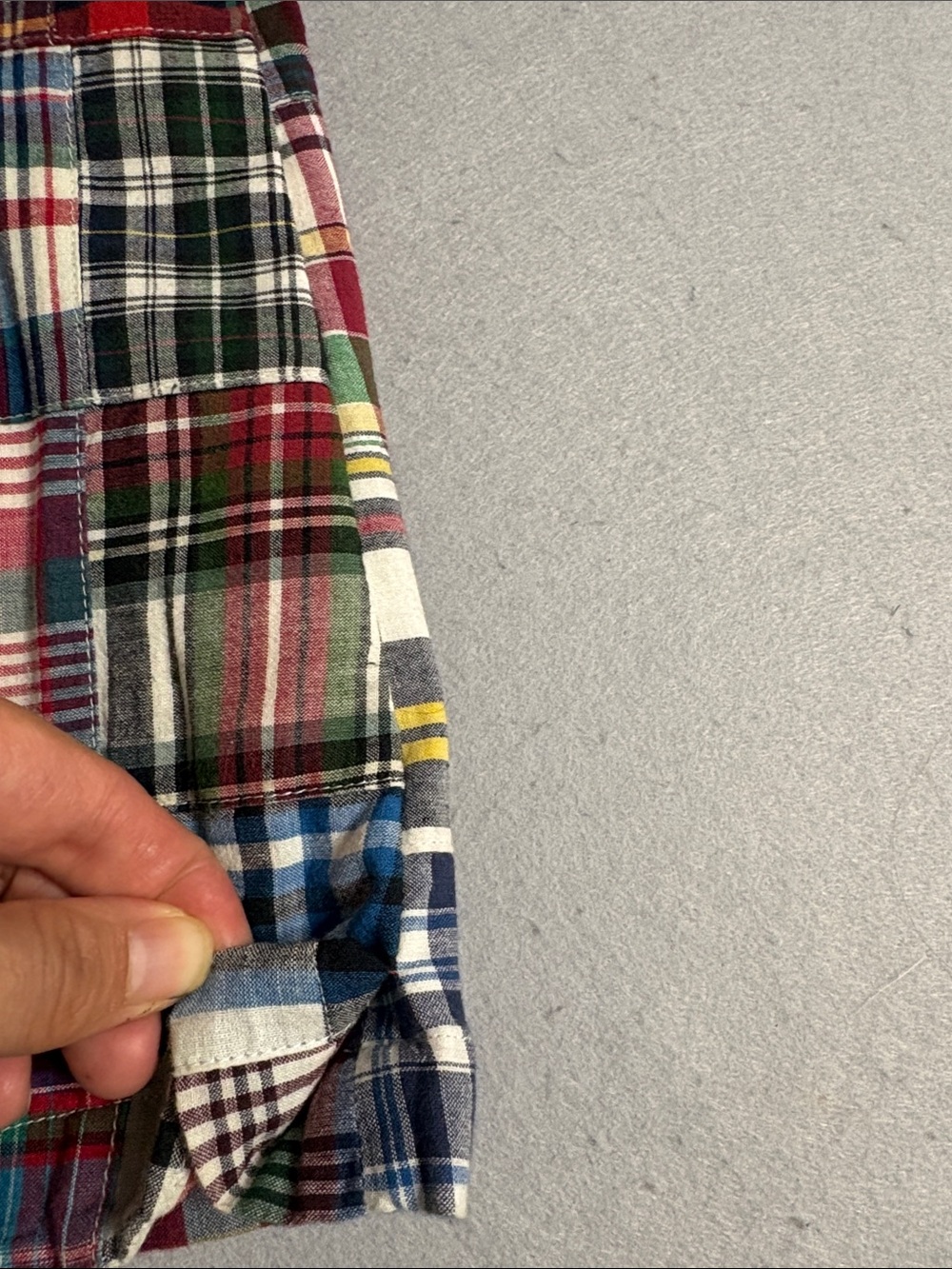 Castaway Nantucket Plaid Madras Patchwork Cotton Skirt Multicolor Sz16 SEE NOTE! - Picture 12 of 12